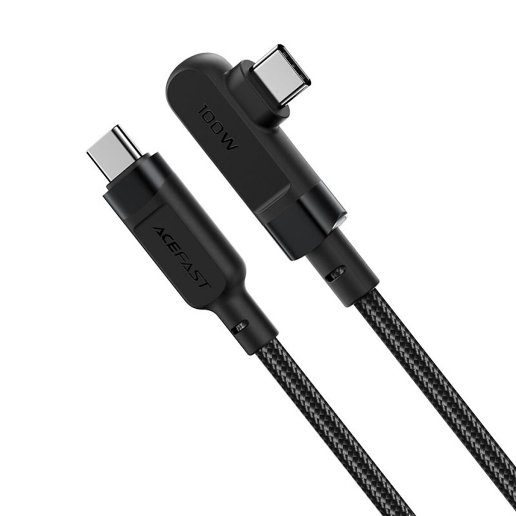 Дата кабель USB-C to USB-C 2.0m 5A 100W nylon C5-03 black Acefast (6974316281016) - зображення 2