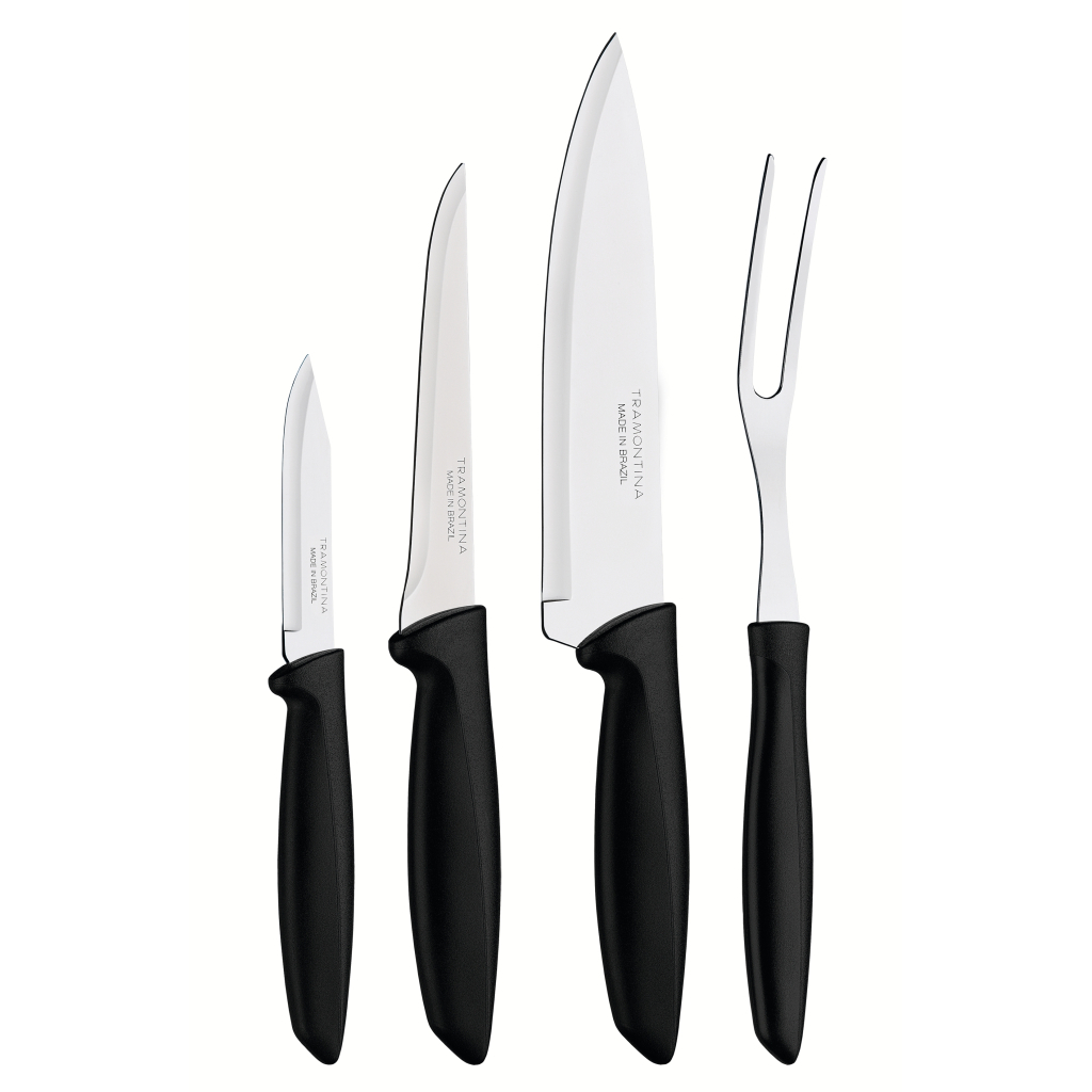 Набір ножів Tramontina Plenus Black 4 шт (23498/031) - зображення 1
