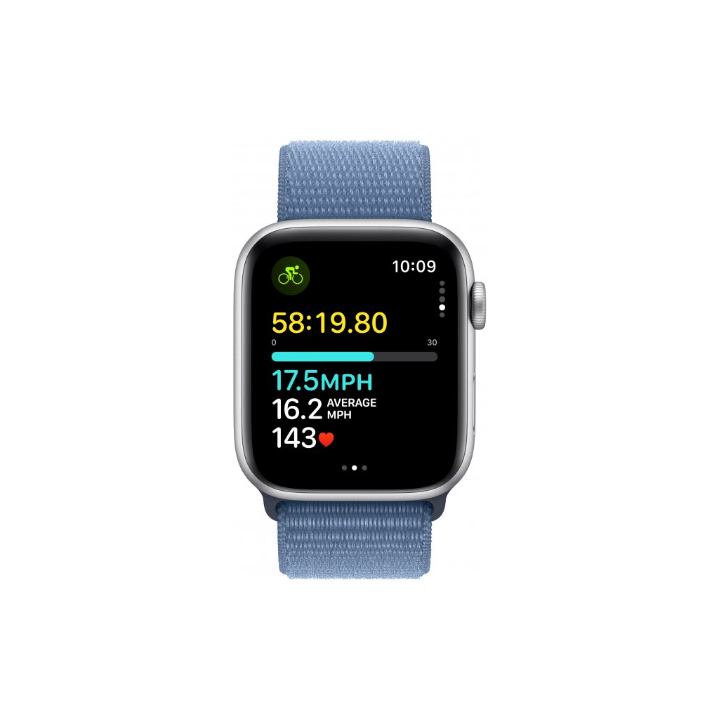 Смарт-годинник Apple Watch SE 2023 GPS 44mm Silver Aluminium Case with Winter Blue Sport Loop (MREF3QP/A) - зображення 6