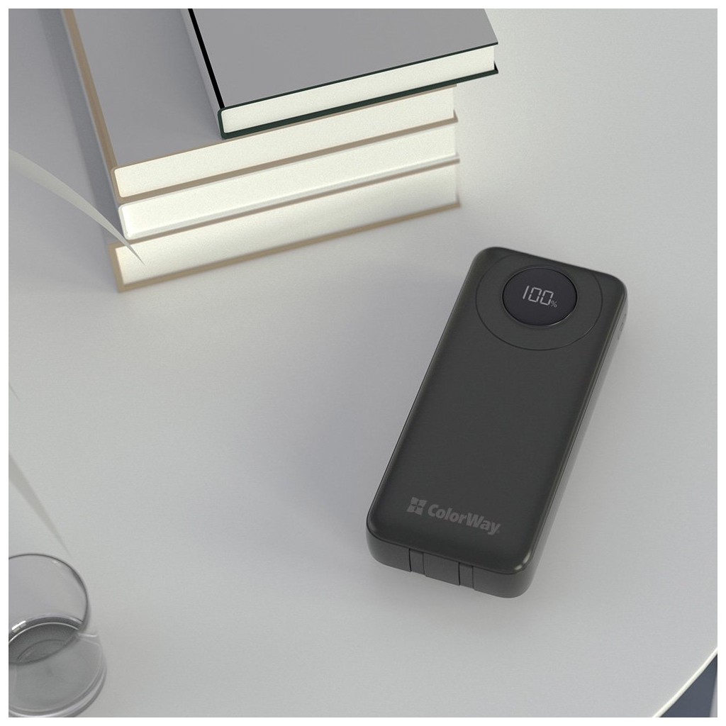 Батарея універсальна ColorWay 20 000 mAh EnergyPlus PD/18W, QC3.0/22.5W, Black (CW-PB200LPB4BK-PDD) - зображення 8
