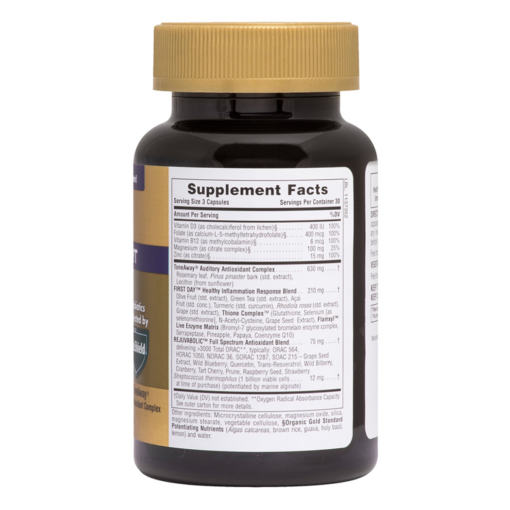 Вітамінно-мінеральний комплекс Natures Plus Підтримка слуху AgeLoss, Hearing Support, Nature's Plus, 90 (NTP8013) - зображення 2