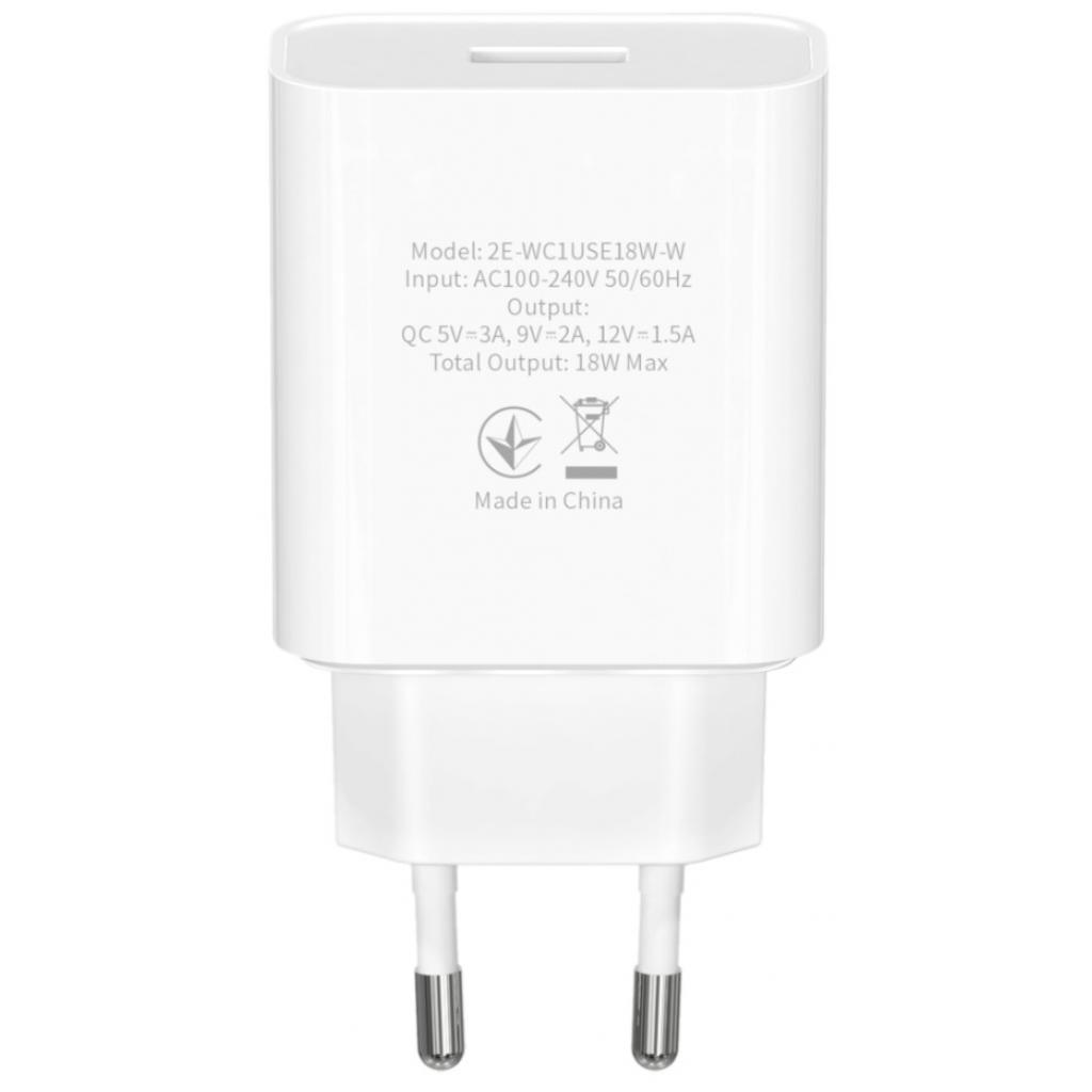 Зарядний пристрій 2E USB Wall Charger QC3.0 DC5V/3A, Max 18W, white (2E-WC1USB18W-W) - зображення 3