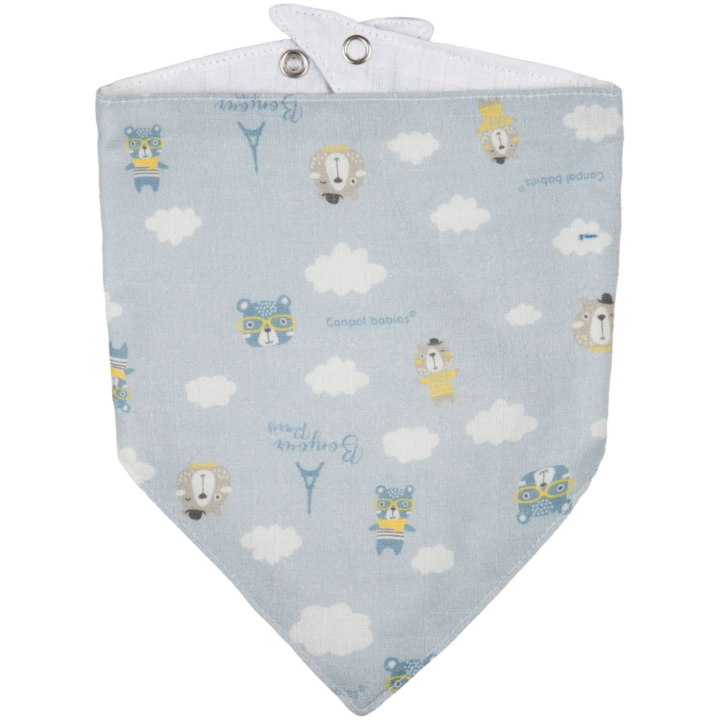 Слинявчик Canpol babies Bonjour Paris 2 шт Блакитний (26/900_blu) - изображение 3