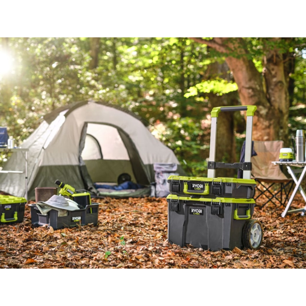 Ящик для інструментів Ryobi модульний Link RSL201, на коліщатках, телескопічне руків'я, 39х57х49.5см, пластик (5132006074) - зображення 11