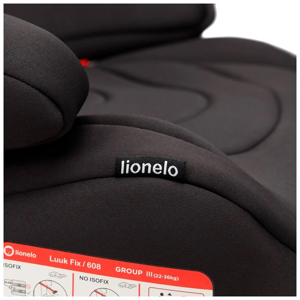 Автокрісло-бустер Lionelo Luuk FIX Black (LO-LUUK FIX BLACK) - зображення 7