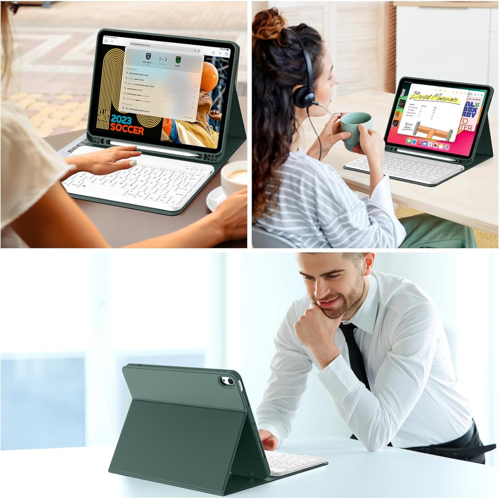 Чохол до планшета BeCover Keyboard Apple iPad Air 11" M2/M3 (2024/2025) Dark Green (711395) - зображення 6