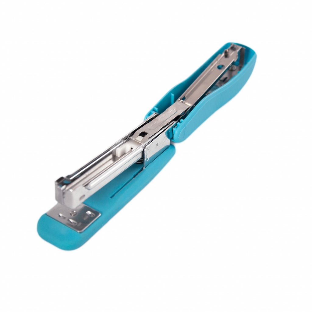 Степлер Buromax RUBBER TOUCH, 20 арк., скоби №24; 26, 127х54х33 мм, блакитни (BM.4202-14) - зображення 2