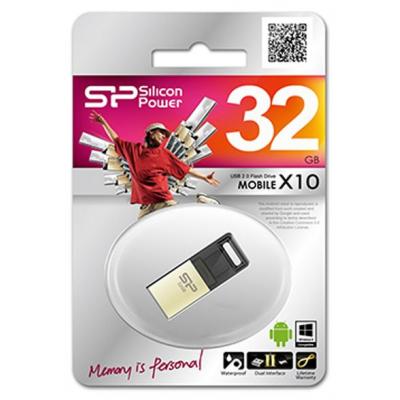 USB флеш накопичувач Silicon Power 32Gb Mobile X10 , OTG, Champague (SP032GBUF2X10V1C) - зображення 4