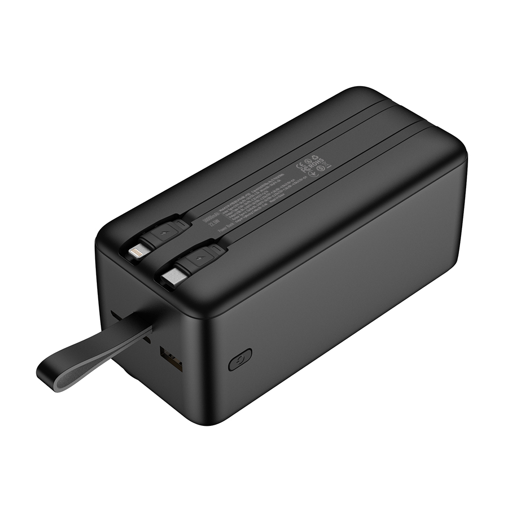 Батарея універсальна ColorWay 50 000 mAh PD/22.5W, QC/3.0, black (CW-PB500LPA4BK-PDD) - зображення 3