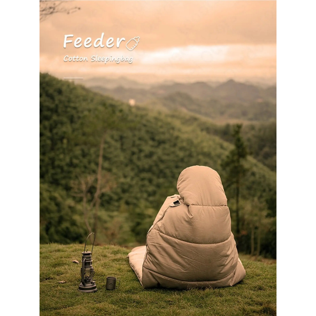 Спальний мішок Naturehike з капюшоном B400 NH21MSD11 Beige (6927595788301) - зображення 11