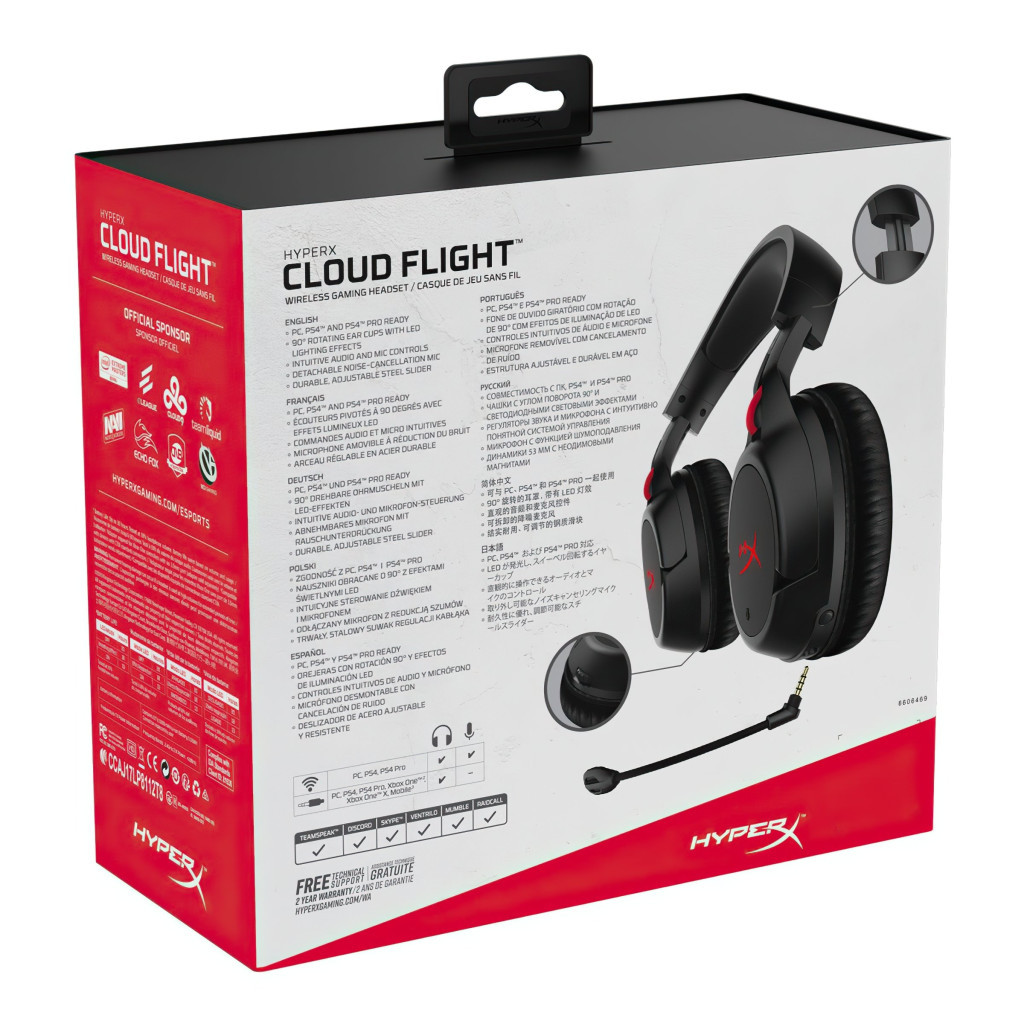 Навушники HyperX Cloud Flight Wireless for PC/PS4 Black (4P5L4AM) - зображення 10