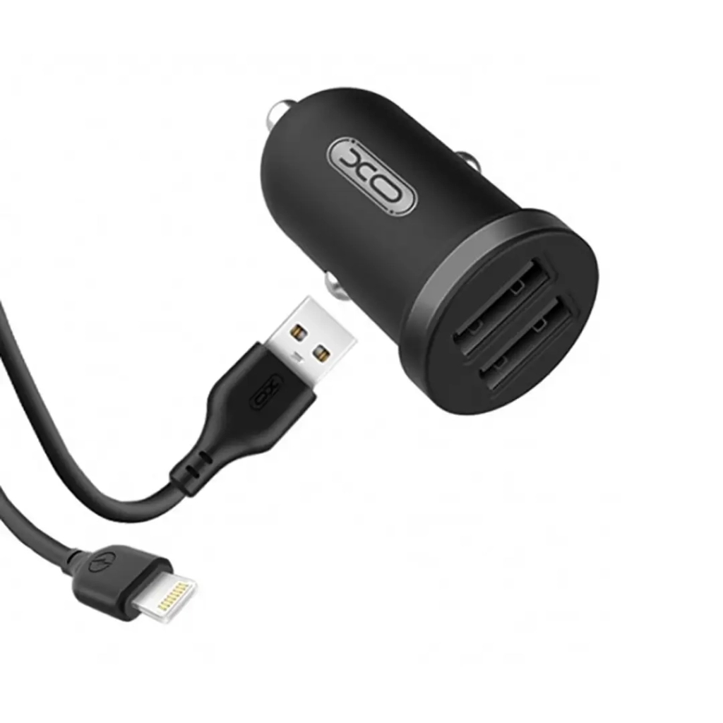Зарядний пристрій XO 2xUSB 2.1A + cable USB to Lightning black (TZ08-L-BK) - зображення 4