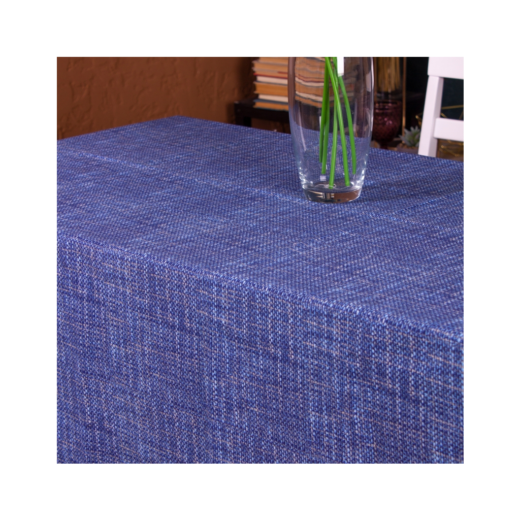Скатертина MirSon Рогожа №209 Blue Binding 130x260 см (2200006738121) - зображення 3