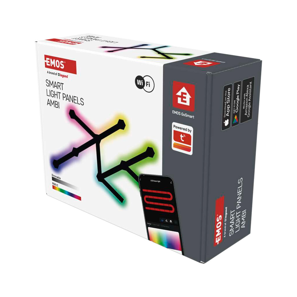 Світильник EMOS ZIW269R LINES 9шт. 34 Вт, RGBIC, WIFI black (ZIW269R) - зображення 11