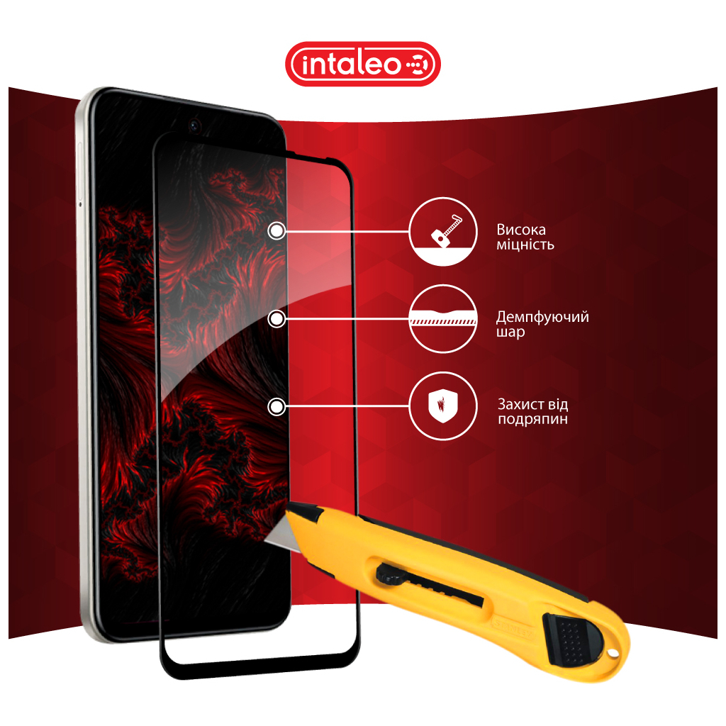 Скло захисне Intaleo Full Glue Infinix Hot 50i Black (1283126607332) - зображення 5