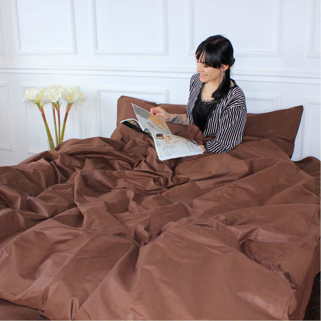 Постільна білизна MirSon Ranforce Elite 19-1217 Chocolate perla 175х210 (2200004670560) - изображение 2