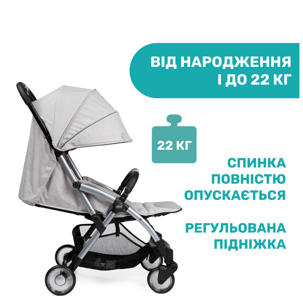 Коляска Chicco Goody Plus Stroller Сіра (79877.72) - зображення 3