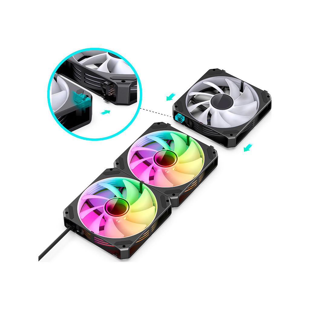 Кулер до корпусу JONSBO ZG-120B Black - зображення 2