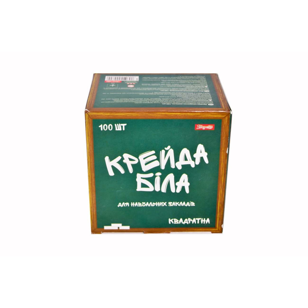 Крейда 1 вересня біла квадратна 12х12мм, 100 шт "Шкільний" (400070) - изображение 1