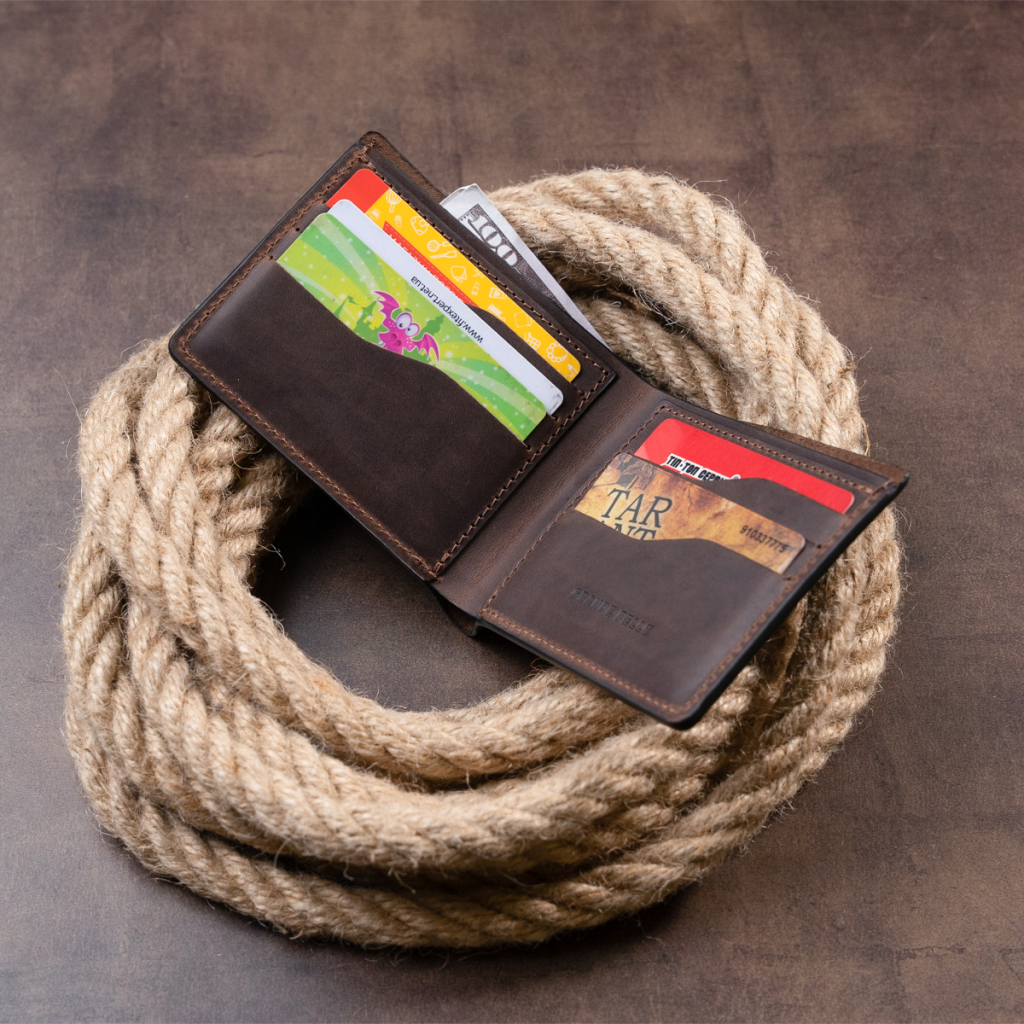 Портмоне Grande Pelle У вінтажній шкірі Коричневе (11310) - зображення 10