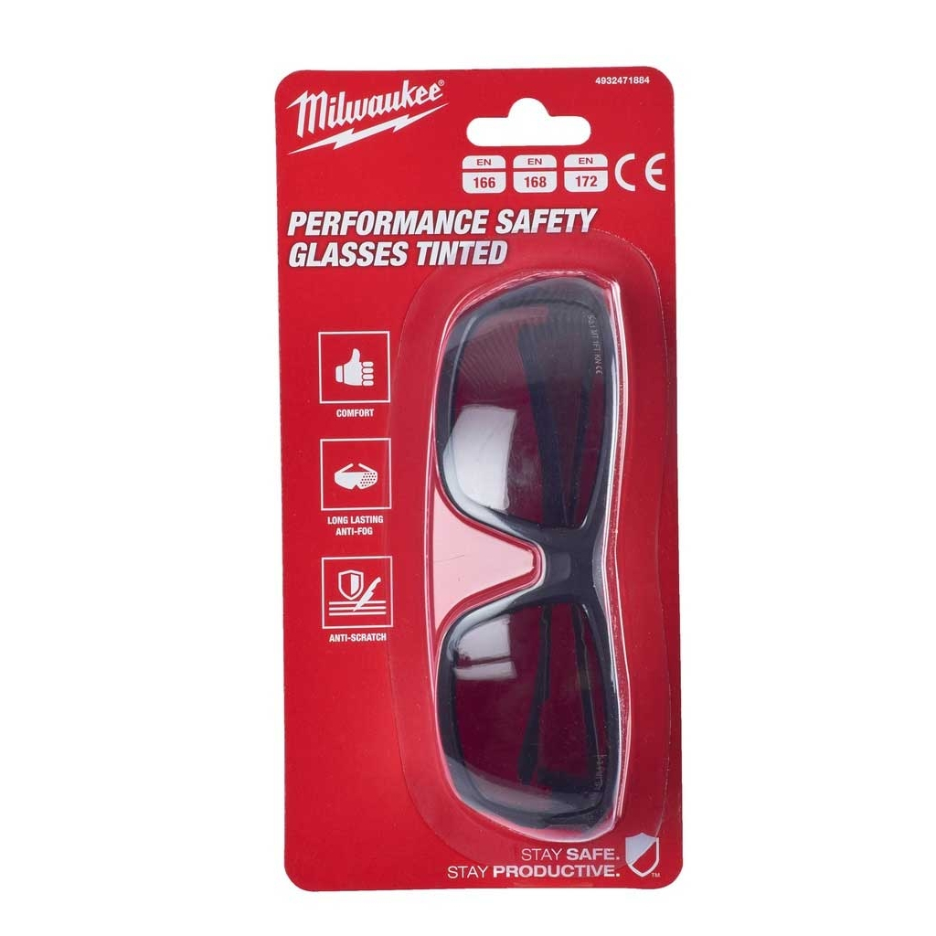 Захисні окуляри Milwaukee PERFORMANCE з покриттям AS/AF, затемнені (4932471884) - изображение 4