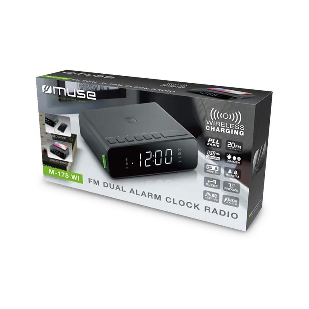 Настільний годинник Muse Радіо-годинник з USB (M-175 WI) - зображення 4