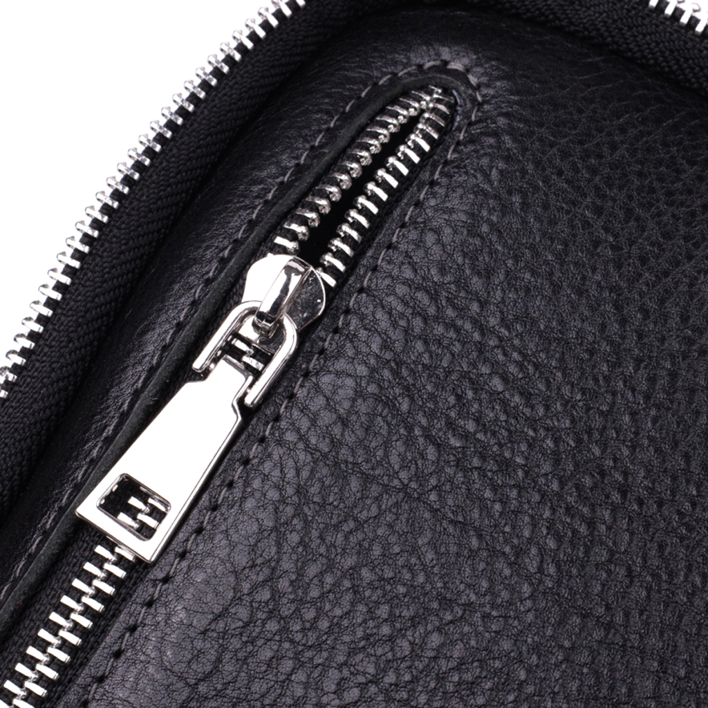 Сумка Grande Pelle Бананка з зернистої натуральної шкіри Чорна (22879) - зображення 8