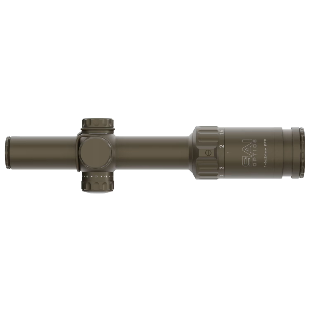 Оптичний приціл SAI 1-6x24 сітка 5.56 BDС RAF. Coyote Brown (RNG16-T170-C10) - зображення 3