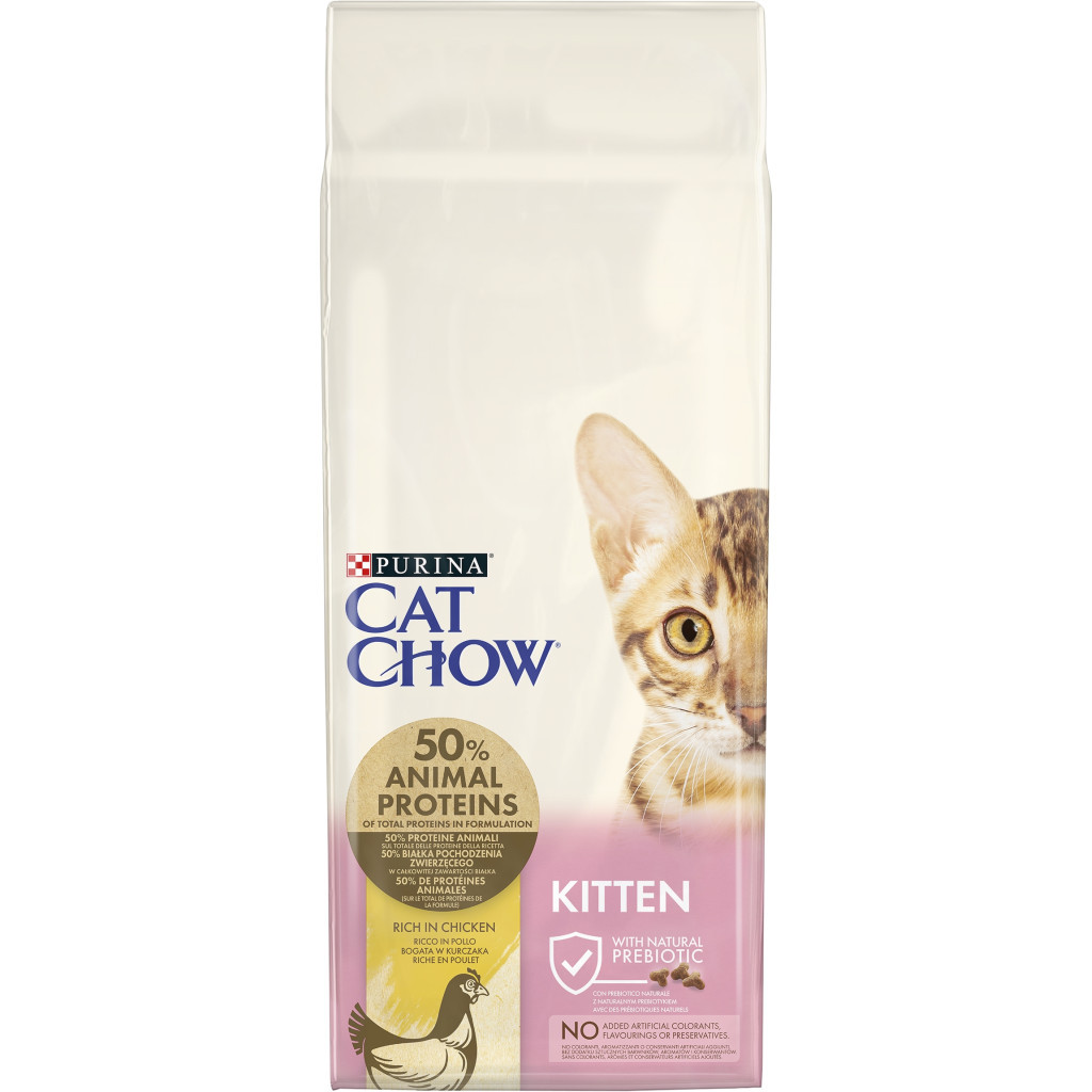 Сухий корм для кішок Purina Cat Chow Kitten з куркою 15 кг (5997204514028) - зображення 1