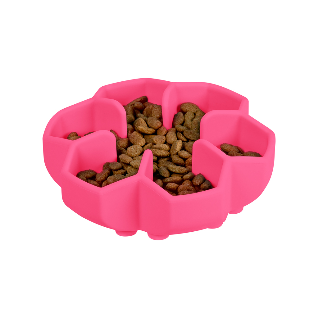 Універсальний посуд для тварин WAUDOG Silicone миска для повільного харчування 750 мл рожева (23547) - изображение 5