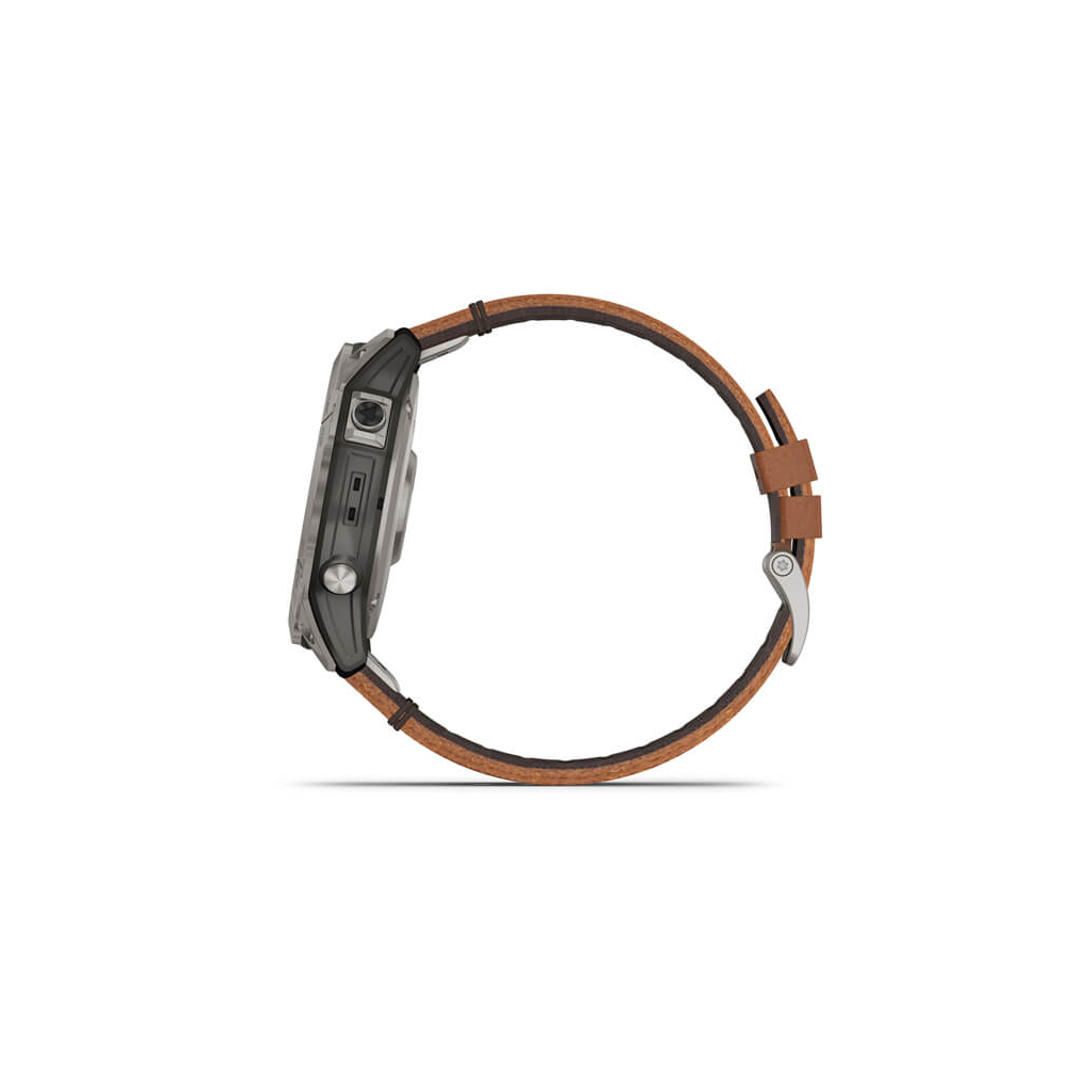 Смарт-годинник Garmin fenix 7X Sapph Sol Titanium w/ Chestnut Leather, GPS (010-02541-19) - зображення 8