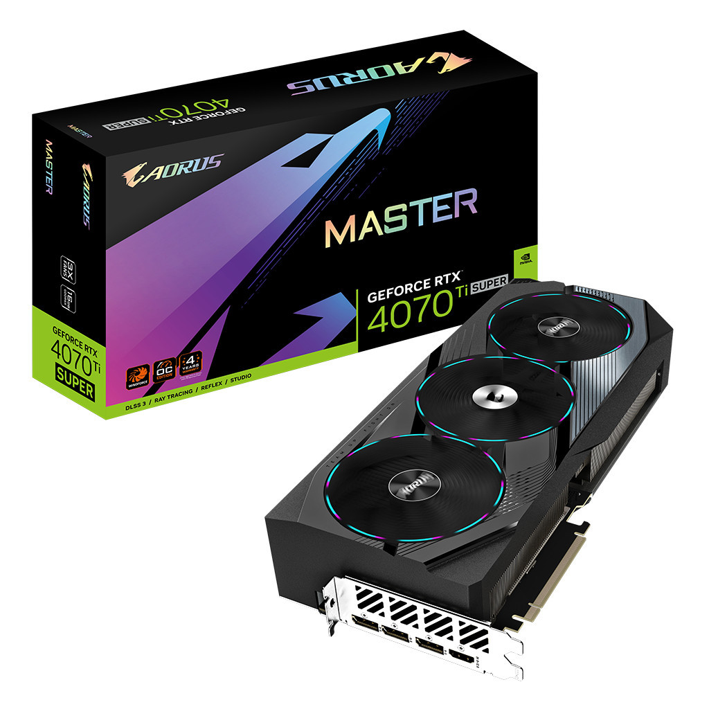 Відеокарта GIGABYTE GeForce RTX4070Ti SUPER 16Gb AORUS MASTER (GV-N407TSAORUS M-16GD) - зображення 2