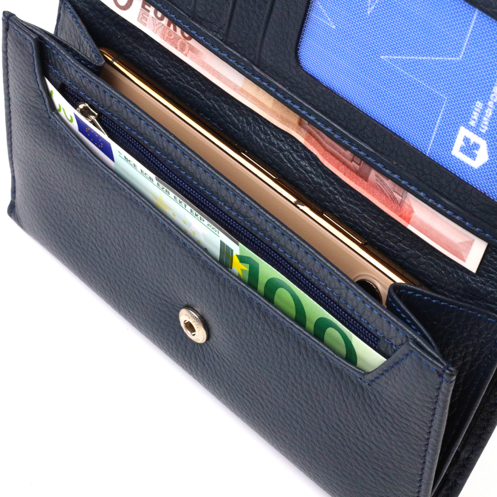 Портмоне Canpellini З натуральної шкіри Синє (21849) - зображення 7