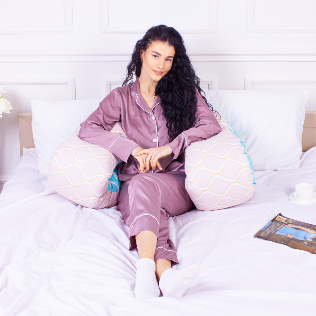 Подушка MirSon для вагітних та відпочинку Naturale Line Print №8004 U-подібна Gracia (2200006178224) - изображение 6