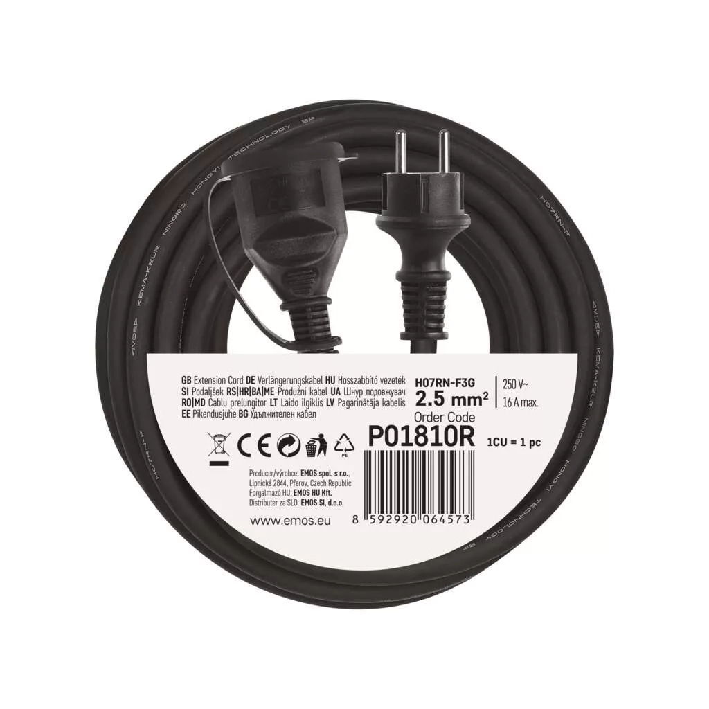 Мережевий подовжувач EMOS P01810R - зображення 4
