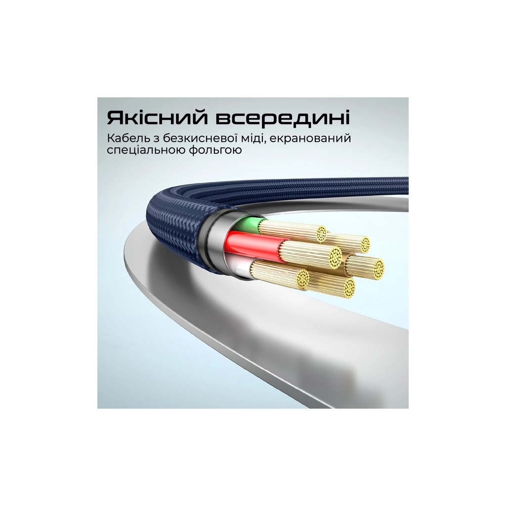 Дата кабель USB-C to USB-C springy.blue Promate (springy.blue) - зображення 5