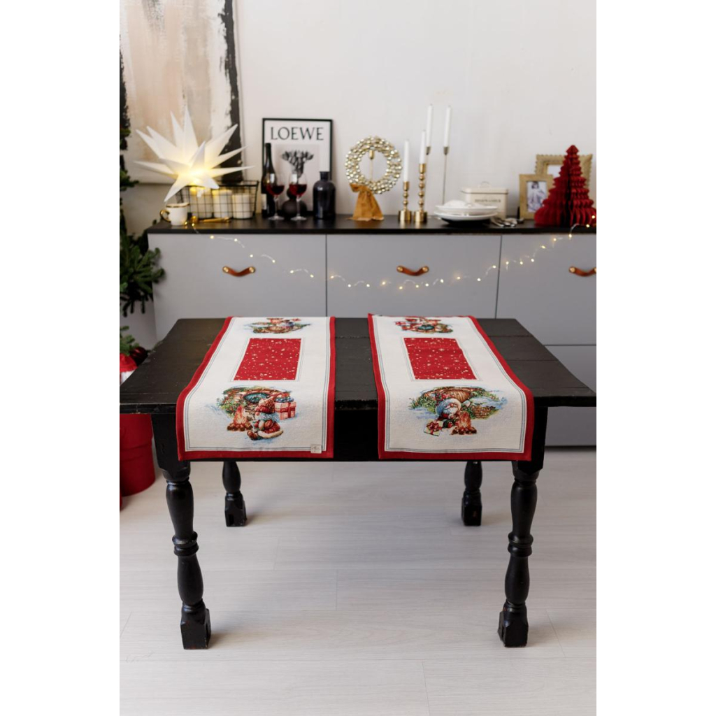 Доріжка на стіл Прованс гобеленова Різдвяне багаття 40х140 см (036425) - зображення 6