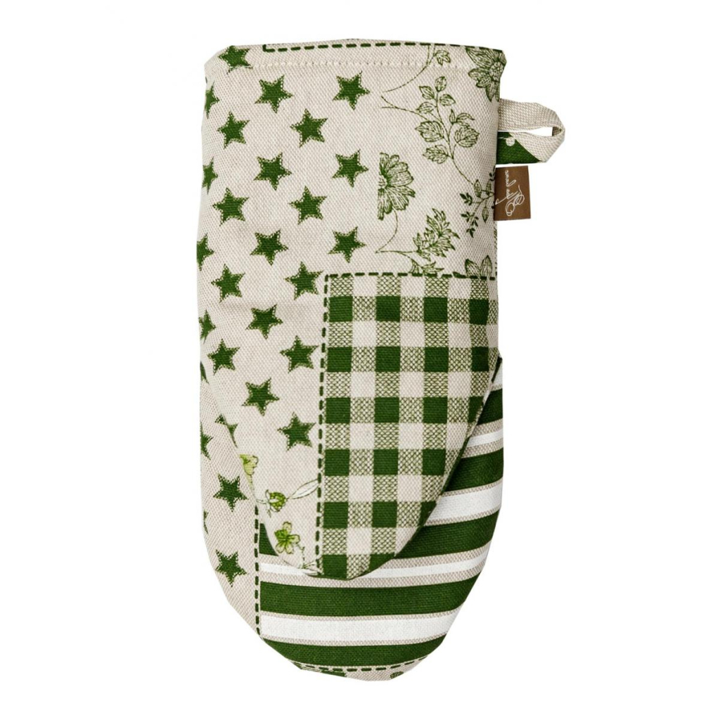 Кухонна прихватка Прованс Рукавичка Печворк зелений Господиня (031512) - изображение 2