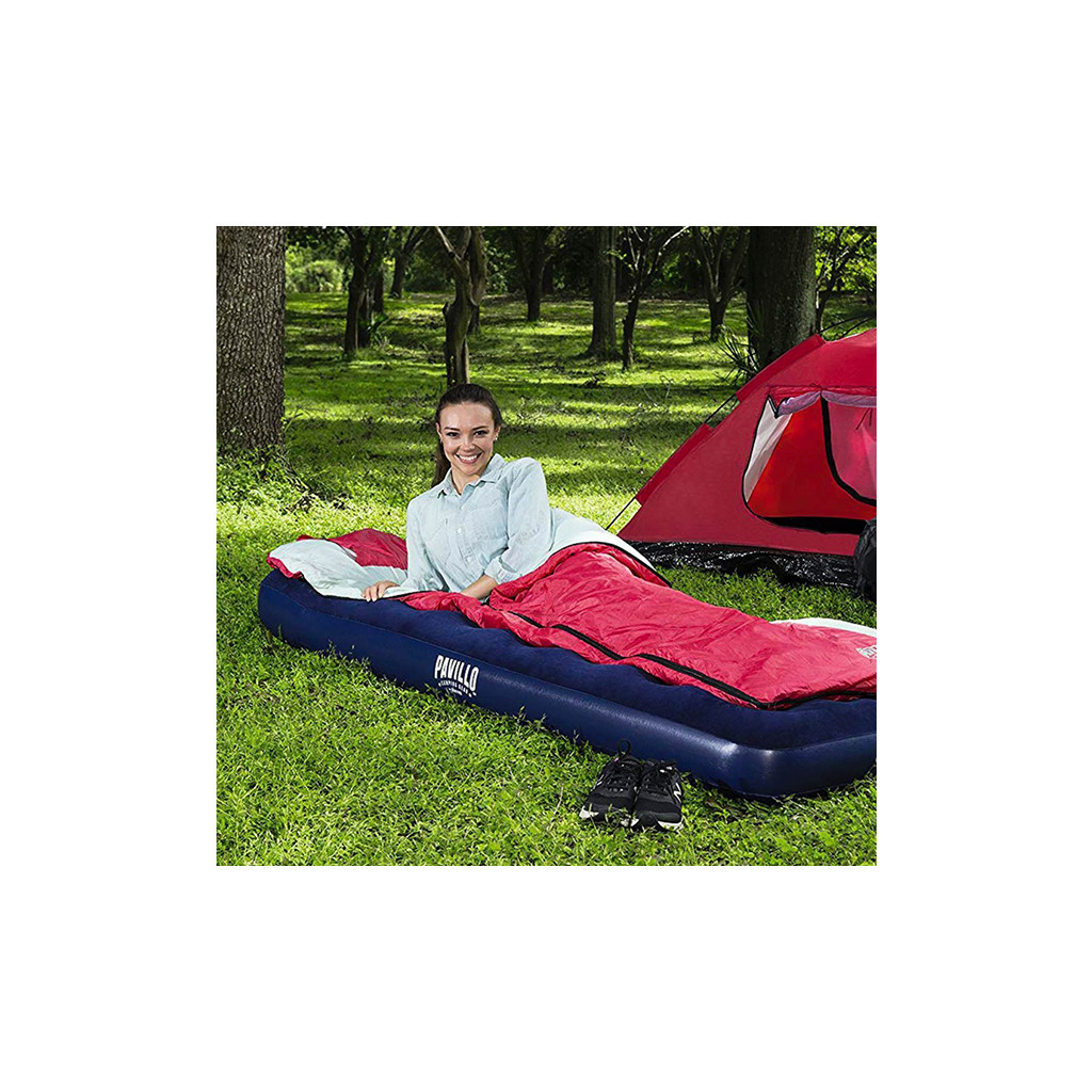 Матрац надувний BestWay Pavillo велюр Синій 76 х 185 х 22 см (BW 67223) - зображення 7