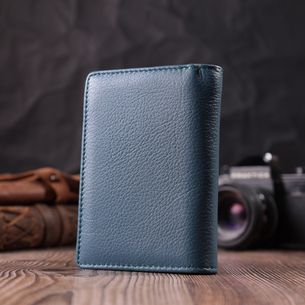 Гаманець ST Leather З натуральної шкіри Бірюзовий (22504) - зображення 10