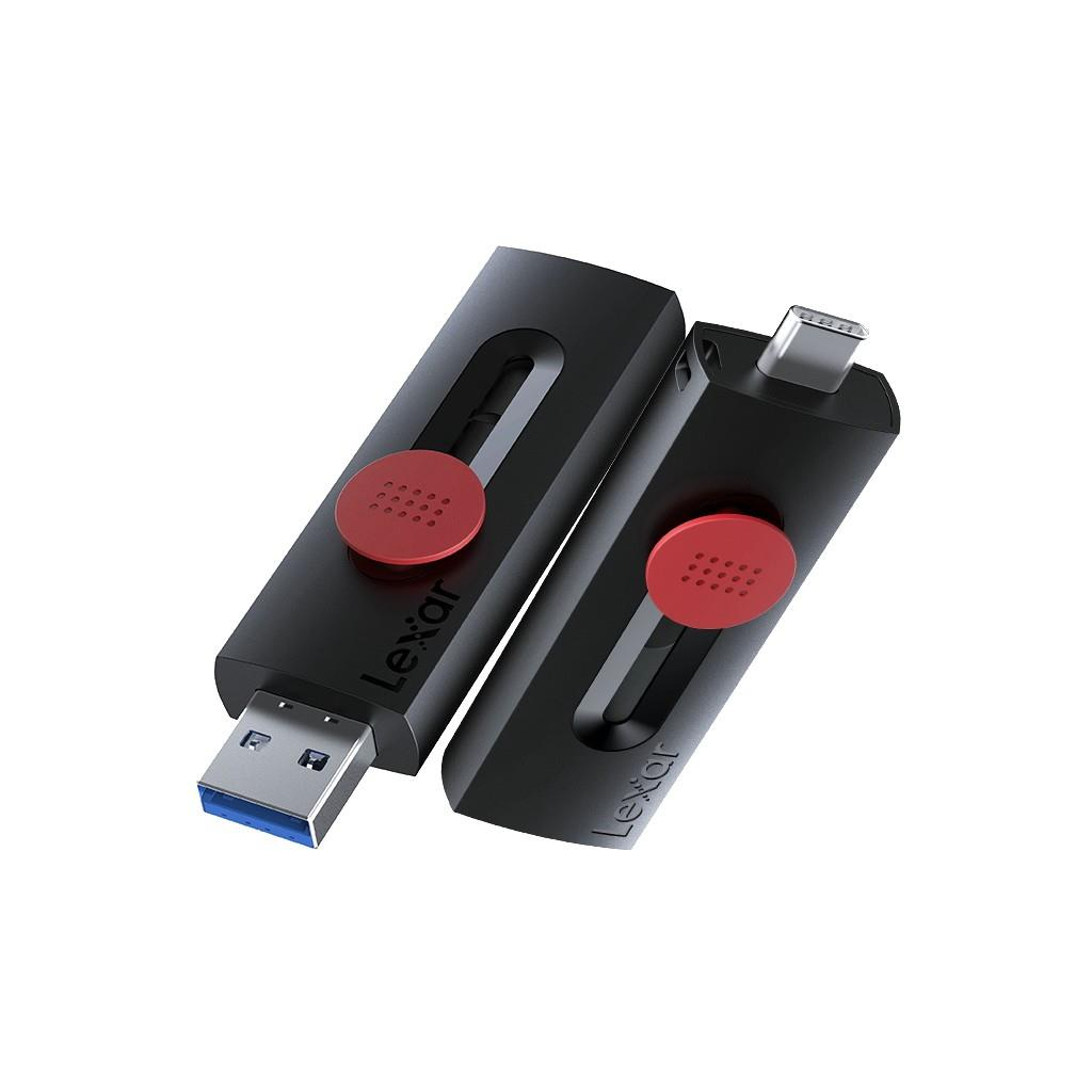 USB флеш накопичувач Lexar 256GB JumpDrive Dual Drive D300 USB/Type-C3.2 (LJDD300256G-BNBNG) - зображення 2