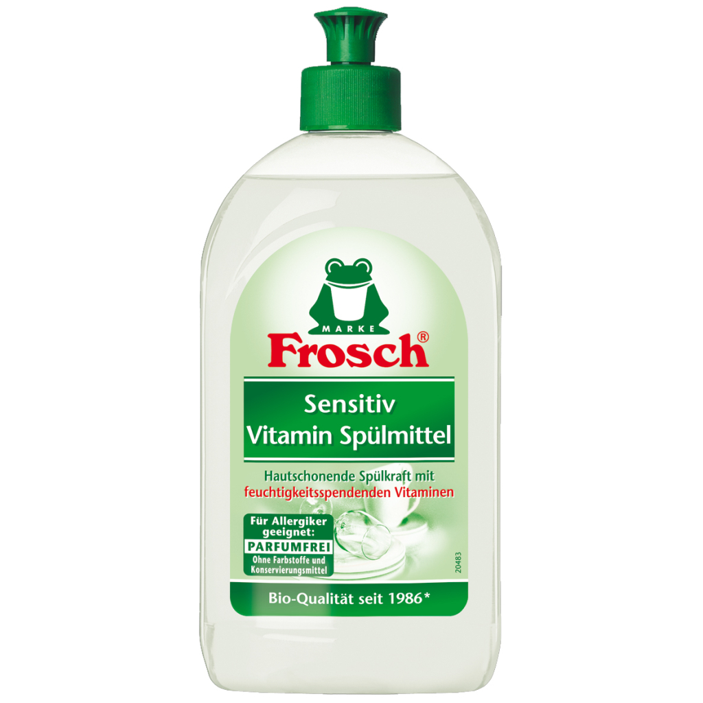 Засіб для ручного миття посуду Frosch Sensitiv Vitamin 500 мл (9001531181597) - изображение 2