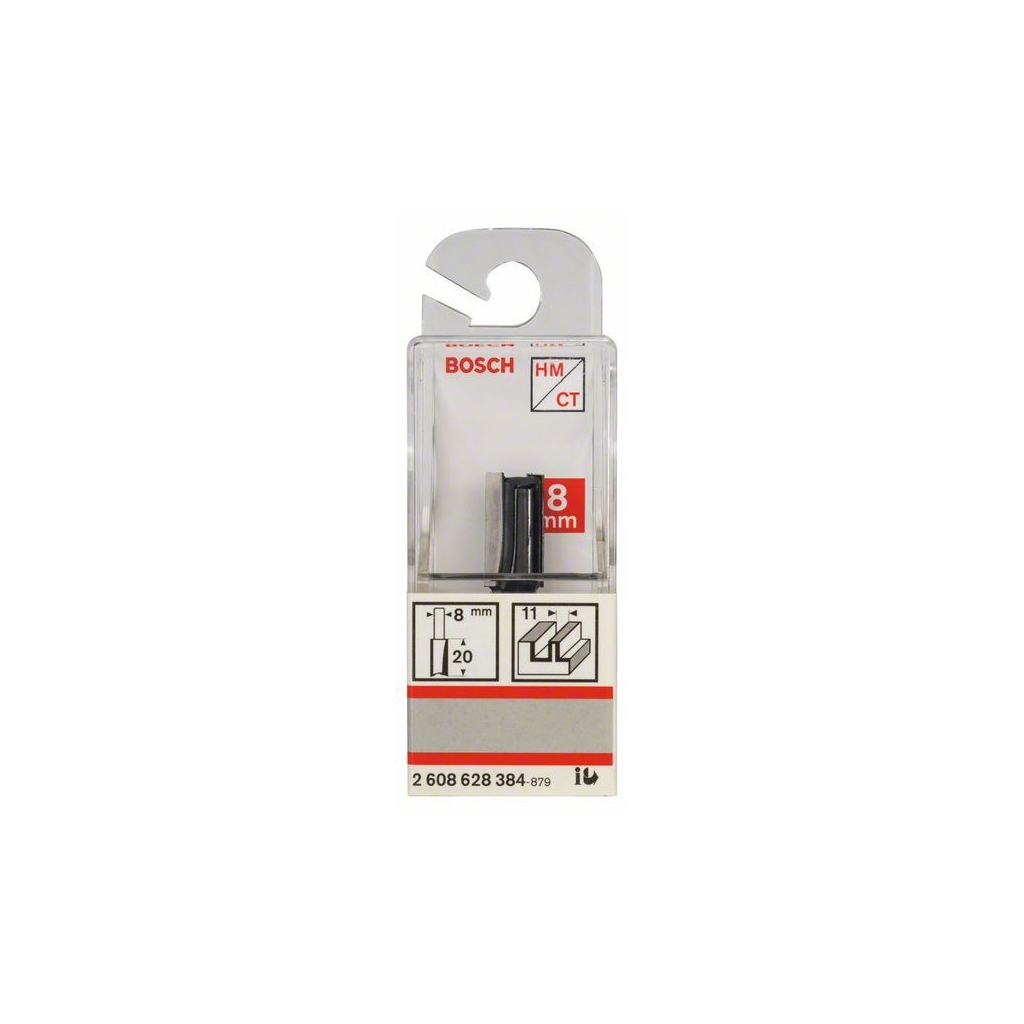 Фреза Bosch Professional пазова з двома лезами, Std, S8, D11, L20 (2.608.628.384) - зображення 5