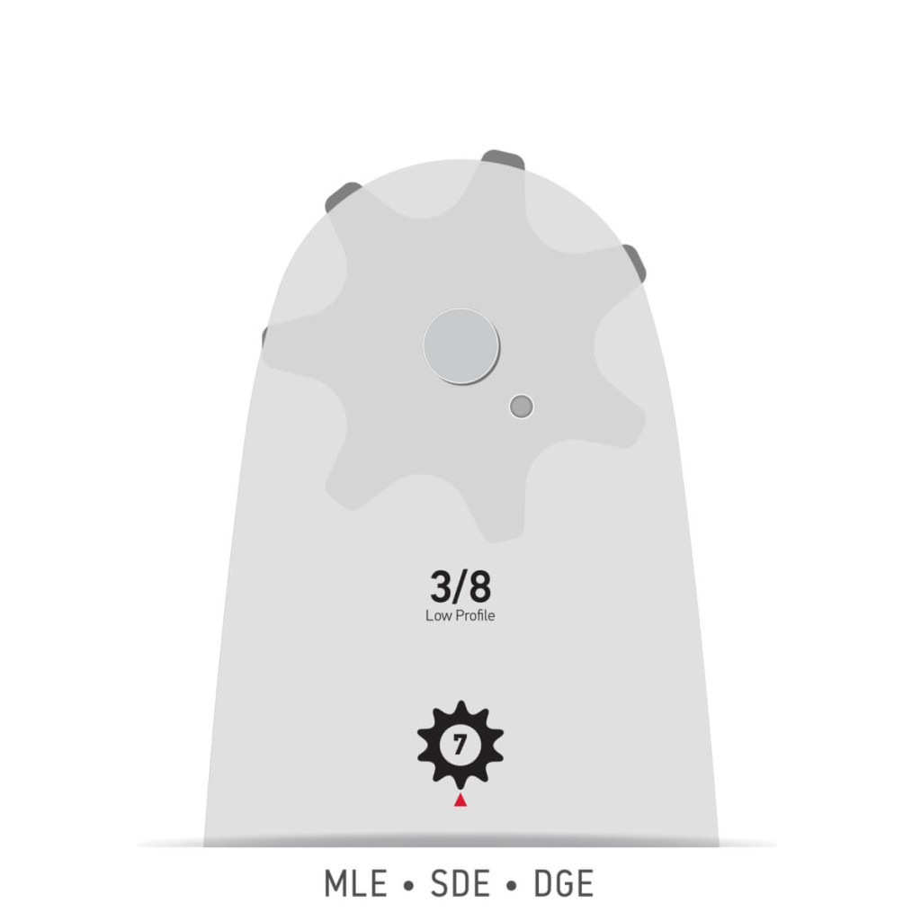 Шина для ланцюгової пили Oregon 3/8'', 1.1 мм, довжина 12''/30 см (124MLEA041) - изображение 2