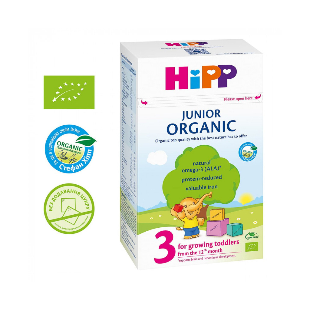 Дитяча суміш HiPP молочко Organic 3 +12 міс. 500 г (9062300139331) - зображення 1