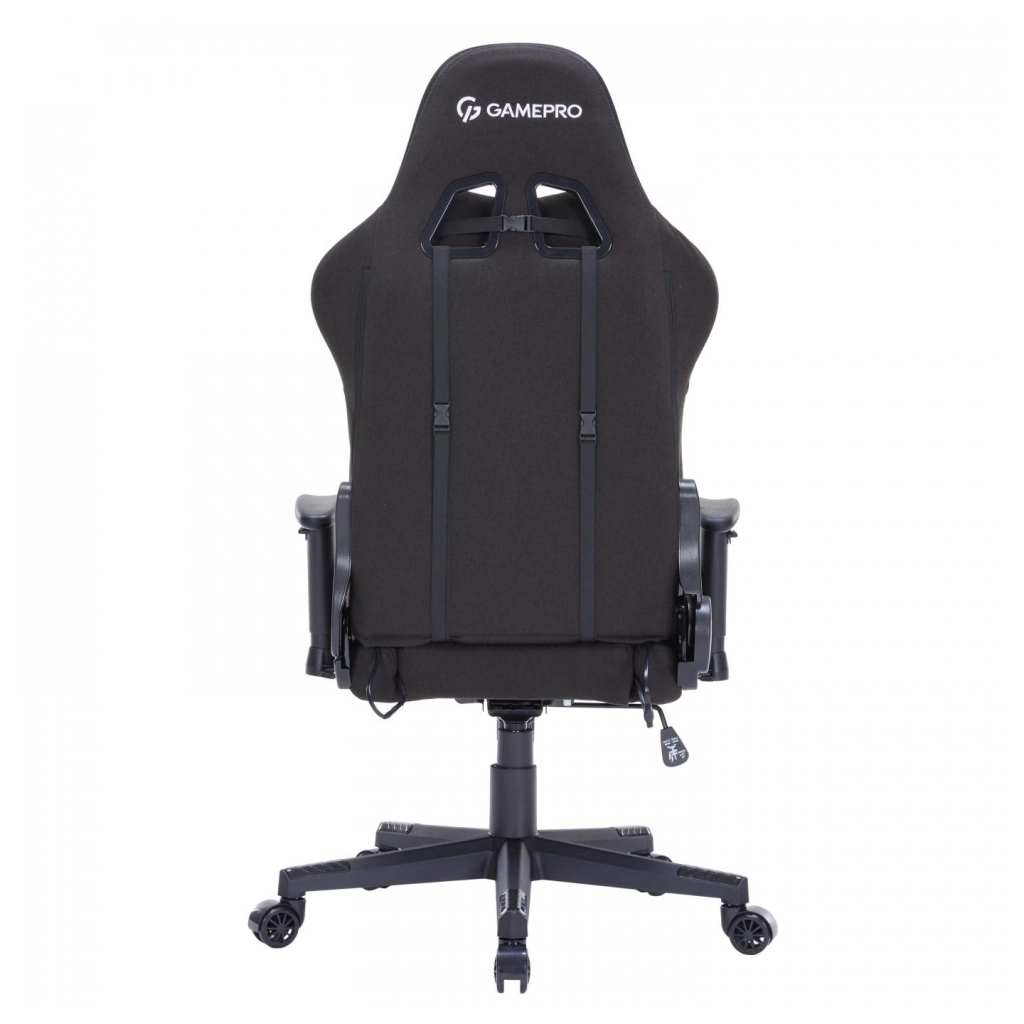 Крісло ігрове GamePro GC700FB Fabric Size L RGB Black (GC700FB RGB) - зображення 7