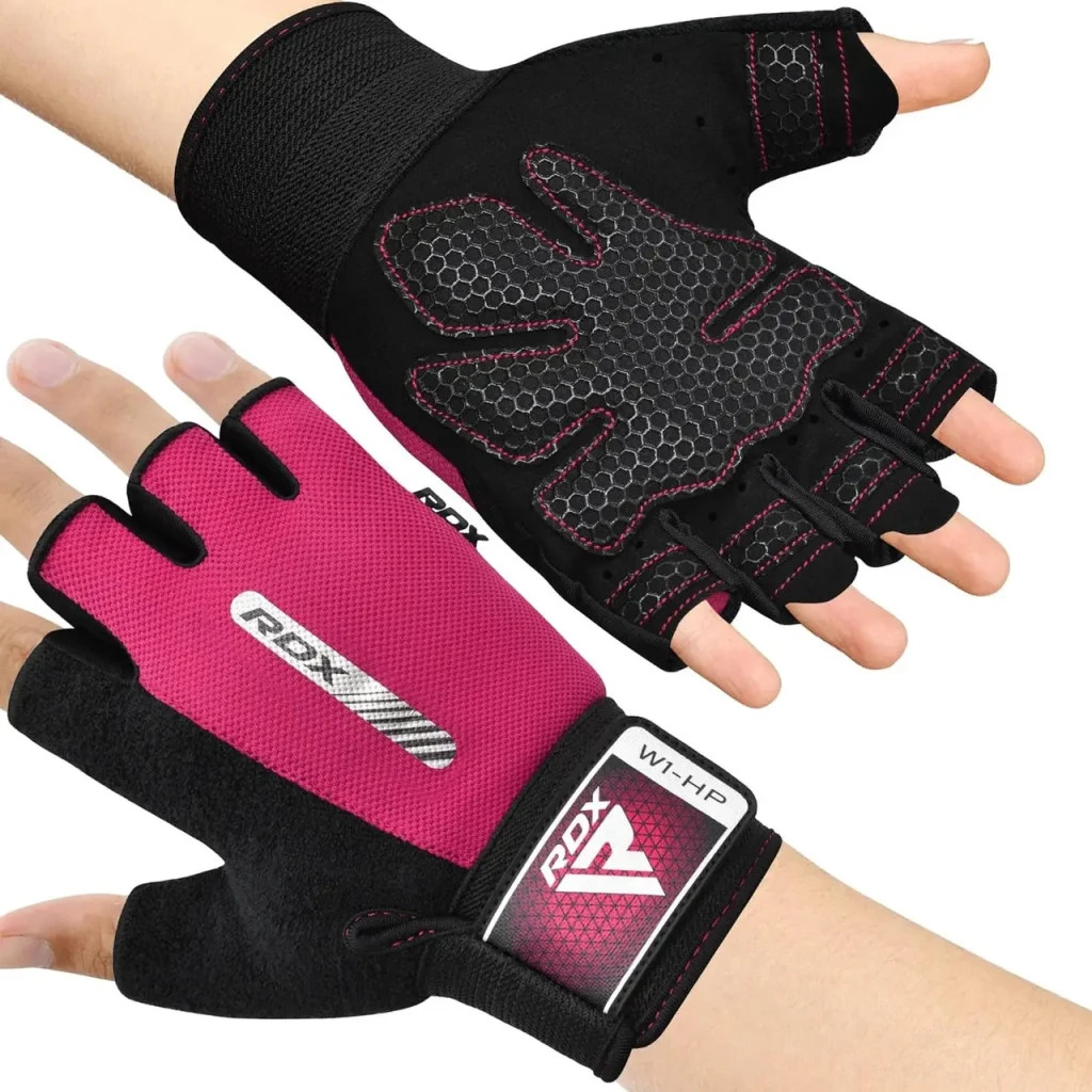 Рукавички для фітнесу RDX W1 Half Pink S (WGA-W1HP-S) - зображення 6