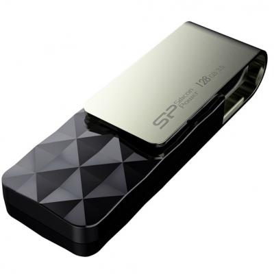 USB флеш накопичувач Silicon Power 128GB Blaze B30 Black USB 3.0 (SP128GBUF3B30V1K) - зображення 2