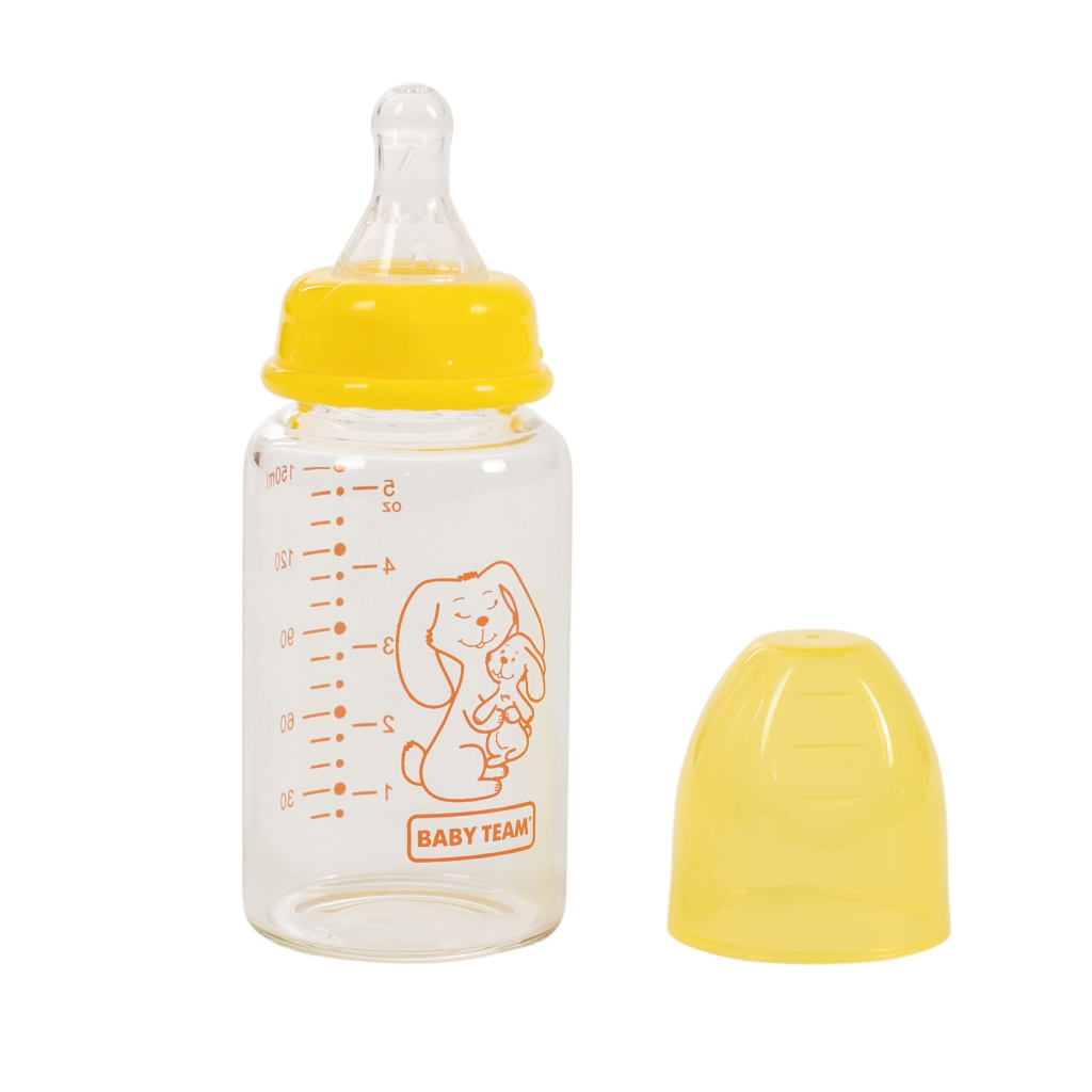 Пляшечка для годування Baby Team Скляна 150 мл (4824428012102) - зображення 2