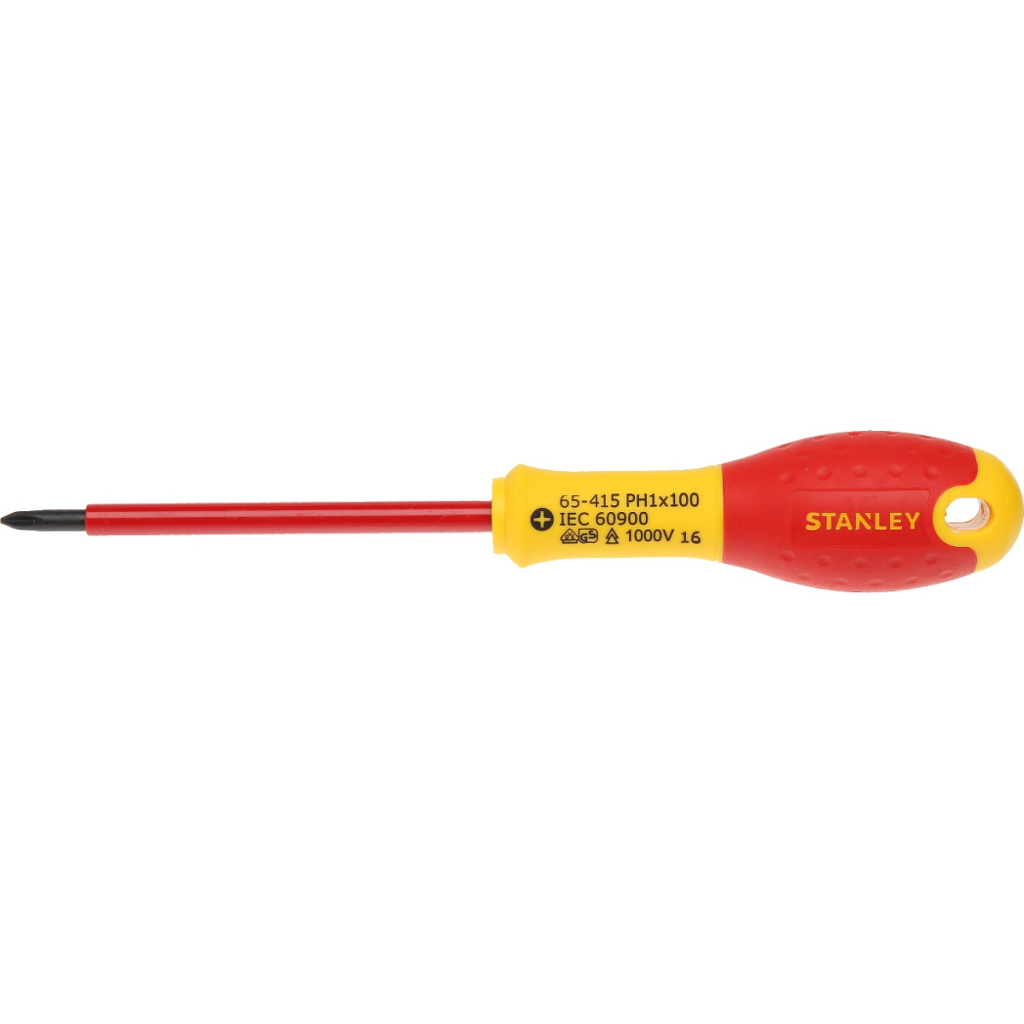 Викрутка Stanley електрика FatMax VDE 1000V ізольована із жалом під шліц Ph1х100мм (0-65-415) - зображення 1
